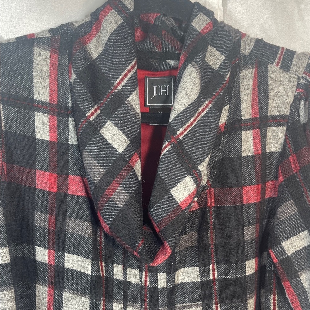 3. Plaid Mini Dress - Red and Black - Picture 7 of 7